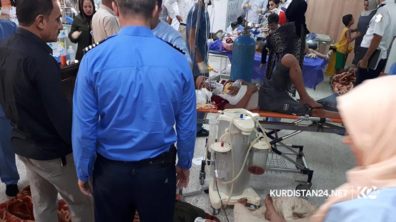 A mini bus carrying two Iraqi tourist families drove off a mountainous road in the Kurdistan Region, killing and injured tens of people  Aug. 30, 2019. (Photo: Kurdistan 24/Karwan Yara)